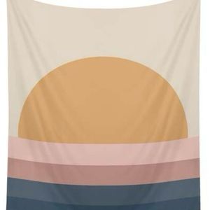 Society6 Sunset Tapestry Wall-Decor Multi-Use Wall, Picnic, Blanket, Tablecloth